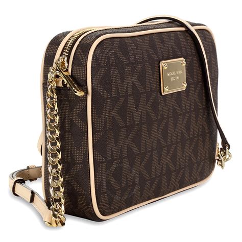 brown michael kors jet set crossbody|Michael Kors vanilla jet set.